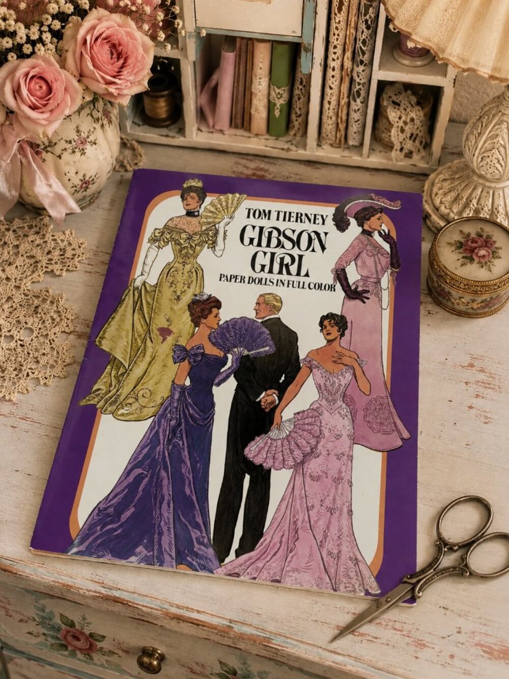 Tom Tierney Gibson Girl Paper Dolls in Full Color Vintage 1985 Paper Doll Book